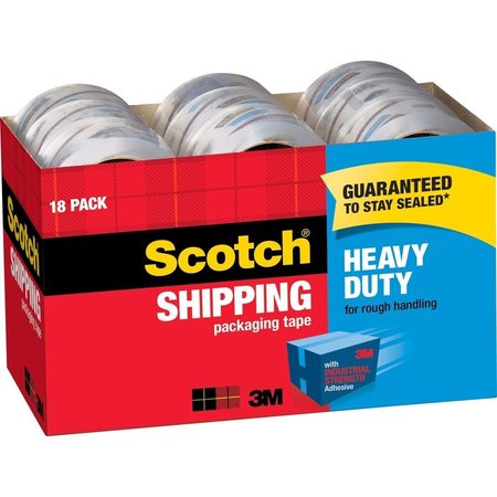 SCOTCH Packaging Tape, Cabinet, 1.88"x54.6 Yds, 18 Rolls/PK, CL 18PK MMM385018CP